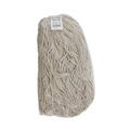 Mop Heads | Boardwalk BWKCM22024 24 oz. Lie-Flat Head Cotton Fiber Mop Heads - White (12/Carton) image number 1