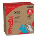 Perforated Roll & Hand Towels | WypAll 83550 X50 9-1/10 in. x 12-1/2 in. Cloth Pop-Up Box - White (176/Box 10 Boxes/Carton) image number 2