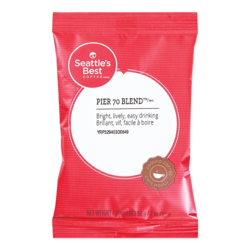 Coffee - Caffeinated | Seattle's Best 12420869 2 oz. Premeasured Coffee Packs - Pier 70 Blend (18/Box) image number 0