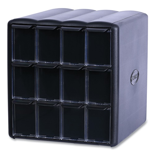 Condiment Organizers | FLAVIA 25200002 15.2 in. x 17.2 in. x 16.3 in. 12-Compartments Four Column Merchandiser - Black image number 0