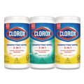 Cleaning Cloths & Wipes | Clorox 30208 7 in. x 8 in. 1-Ply Disinfecting Wipes - Fresh Scent/Citrus Blend, White (75/Canister, 3 Canisters/Pack) image number 0