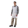 Aprons & Bibs | AmerCareRoyal DA2442 24 in. x 42 in. Poly Apron - One Size Fits All, White (1000/Carton) image number 3