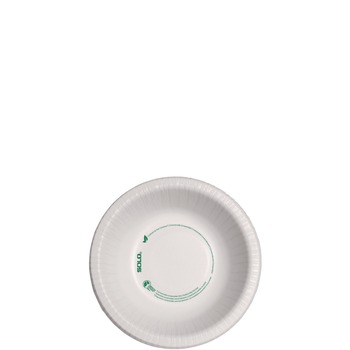 SOLO HB12-PLANET 12 oz. ProPlanet Seal Compostable Paper Dinnerware Bowl - White (125/Pack)