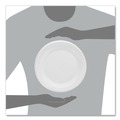 Plates | Dart 9PWCR 9 in. Diameter Concorde Non-Laminated Foam Plates - White (125/Pack) image number 5