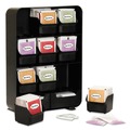 Condiment Organizers | Mind Reader TBORG-BLK 10.24 in. x 4.33 in. x 13.11 in. Baggy 9-Drawer Tea Bag and Accessory Holder - Black image number 0