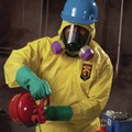 Cleaning Cloths & Wipes | Ansell 09816 A70 Chemical Spray Protection Coveralls - 3X-Large Yellow (12/Carton) image number 3