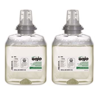 GOJO Industries 5665-02 Unscented Green Certified 1200 mL Foam Hand Cleaner Refills (2/Carton)