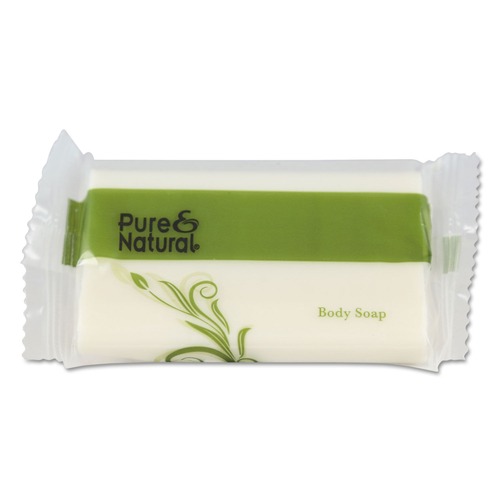 Hygiene Bar Soaps | Pure & Natural PN500150 # 1 1/2 in. Flow Wrap Bar Body and Facial Soap - Fresh Scent (500/Carton) image number 0
