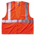 Clothing Protection | Ergodyne 21045 Polyester Mesh GloWear 8210Z Class 2 Economy Vest with Zipper Closure - Large to Extra Large ,Orange image number 0