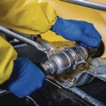 Aprons & Bibs | Ansell 97790 A70 Polyethylene-Coated Fabric Chemical Spray Protection Aprons - One Size Fits Most, Yellow (100/Carton) image number 3