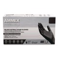 Janitorial Disposable & Single Use Gloves | Ammex ABNPF44100 9.5 in. Long 3 mil Powder-Free Nitrile Exam Gloves - Medium/Black (1000/Carton) image number 2