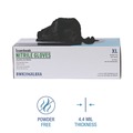 Food Service Disposable & Single Use Gloves | Boardwalk BWK396XLCT 4.4 mil Disposable General-Purpose Powder-Free Nitrile Gloves - X-Large, Black (1000/Carton) image number 8