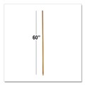 Handles & Braces | Rubbermaid Commercial FG636100LAC 0.94 in. Diameter x 60 in. Wood Threaded-Tip Broom/Sweep Handle - Natural image number 3