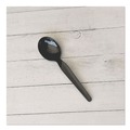 Disposable Spoons | Boardwalk BWKSOUPBLHVY Heavyweight Polypropylene Soup Spoon Cutlery - Black (1000/Carton) image number 2