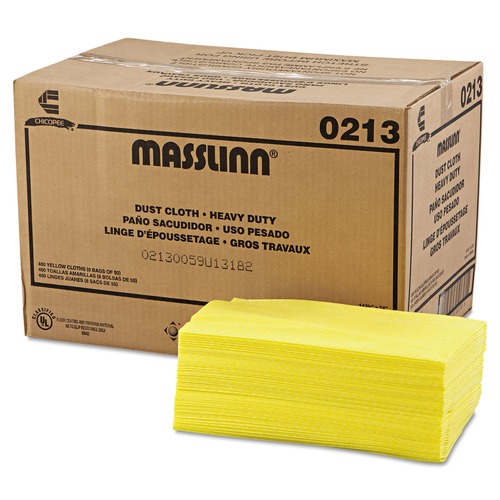 Cleaning Cloths & Wipes | Chix 213 24 in. x 16 in. Masslinn Dust Cloths - Yellow (50/Pack, 8 Packs/Carton) image number 0