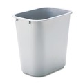 Indoor Waste Receptacles | Rubbermaid Commercial FG295600GRAY 7-Gallon Rectangular Deskside Wastebasket - Gray image number 0