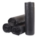 High-Density Trash Bags | Inteplast Group S334016K 33 gal. 16 microns 33 in. x 40 in. High-Density Interleaved Commercial Can Liners - Black (25 Bags/Roll, 10 Rolls/Carton) image number 0
