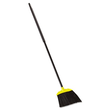 BROOMS | Rubbermaid Commercial FG638906BLA Jumbo Smooth Sweep 46 in. Handle Angled Broom - Black/Yellow