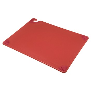 CUTTING BOARDS | San Jamar SAN CBG182412RD 24 in. x 18 in. x 0.5 in. Saf-T-Grip Plastic Cutting Board - Red