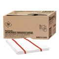 Cleaning Cloths & Wipes | Boardwalk 3282 1-Ply 12 in. x 21 in. Antimicrobial Foodservice Wipers - Red/White (150/Carton) image number 0