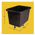 Carts & Trucks | Rubbermaid Commercial FG461900BLA 149 gal 600 lb Capacity Plastic Cube Truck - Black image number 1