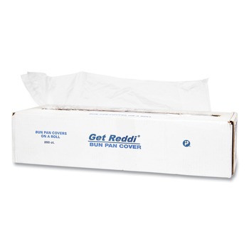 PAN LINERS | Inteplast Group BP21635 21 in. x 35 in. 19 Micron Poly Plastic Bun Pan Cover Lid - Clear (200/Carton)