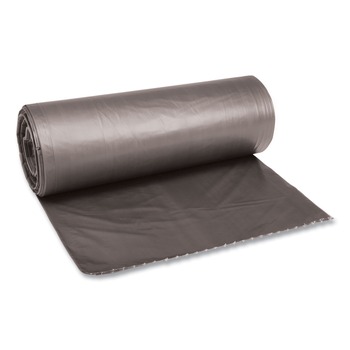 Boardwalk H8048TGKR01 40 in. x 46 in. 45 gal. 0.95 mil Low-Density Waste Can Liners - Gray (100/Carton)