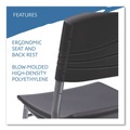 Indoor Seating | Iceberg 64517 18 in. Seat Height Supports Up to 225 lbs. CafeWorks Chair - Graphite Seat/Back, Silver Base (2/Carton) image number 10