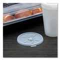Cup Lids | Dart 16FTLS Lift n' Lock Straw Slot 12 - 24 oz. Foam Cup Lids - Translucent (1000/Carton) image number 4