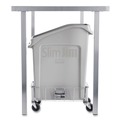 Indoor Waste Receptacles | Rubbermaid Commercial 2026695 Slim Jim 13 gal Polyethylene Under Counter Container - Gray image number 6