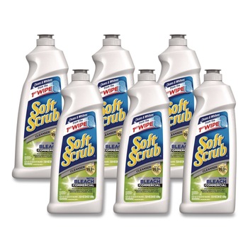 Soft Scrub 15519 63 oz. Bottle Commercial Disinfectant Cleanser with Bleach (6/Carton)