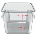 Food Storage Containers & Lids | Carlisle 1195207 8.75 in. x 8.75 in. x 7.31 in. 6 qt. Squares Polycarbonate Food Storage Container - Clear image number 1