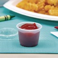 Cups | Dart P100N 1 oz. Polystyrene Portion Cups - Translucent (2500/Carton) image number 4