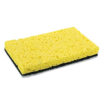 AmerCareRoyal S740C/20 3.5 x 6 Heavy-Duty Scrubbing Sponge - Yellow/Green (20/Carton)