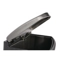 Indoor Waste Receptacles | Rubbermaid Commercial 1901999 Slim Jim 24-Gallon Front Step Style Stainless Steel Step-On Container - Black image number 1