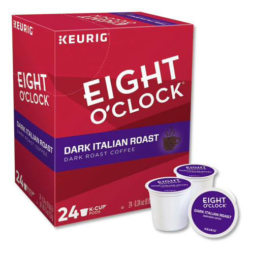 Coffee - Caffeinated | Eight O'Clock 5000359068 Coffee K-Cups - Dark Italian Espresso (24/Box) image number 0