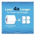 Toilet Tissues | Cottonelle 55480 Ultra CleanCare 1-Ply Septic Safe Strong Bath Tissue Toilet Paper - White (4/Carton) image number 6