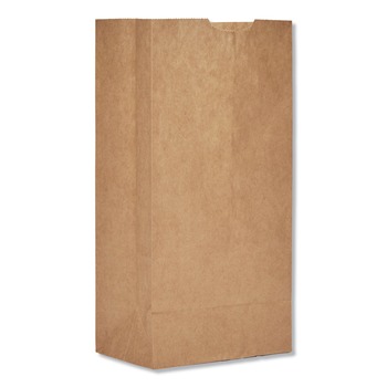 FOOD CONTAINERS PACKAGING | Ross & Wallace Paper Products 100304500PK/BL 5 in. x 3.13 in. x 9.88 in. #4 Size Grocery Paper Bags - Kraft (500/Bundle)