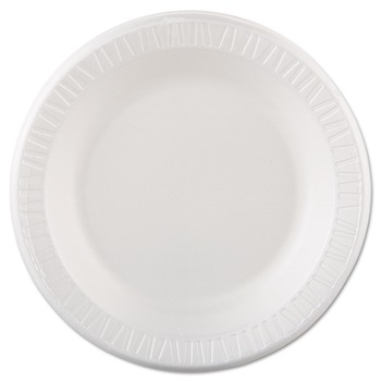 Dart 10PWQR 10.25 in. Quiet Classic Laminated Foam Dinnerware Plate - White - (500/Carton)