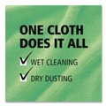 Cleaning Cloths & Wipes | Rubbermaid Commercial 1820578 12 in. x 12 in. Microfiber Cleaning Cloths - Green (24/Pack) image number 9