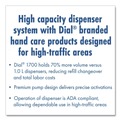 Soap Dispensers | Dial Professional 20078 Dial 1700 12.66 in. x 7.07 in. x 3.95 in. 1.7 Liter Manual Dispenser - Pearl (3/Carton) image number 4
