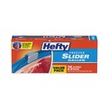 Resealable Bags | Hefty 00R88073 10.56 in. x 11 in. 1 Gallon Slider Stand and Fill Freezer Storage Bags - Clear (25/Box) image number 2