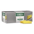 Chalks | Dixon X88813 4 in. x 1 in. Diameter Railroad Crayon Chalk - Yellow (72/Box) image number 0