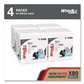 Perforated Roll & Hand Towels | WypAll 41026 12.5 in. x 12 in. 1/4 Fold Power Clean X80 Heavy Duty Cloths - White (200/Carton) image number 2