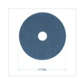 Floor Pads-Stripping | Boardwalk BWK4017BLU 17 in. Diameter Scrubbing Floor Pads - Blue (5/Carton) image number 0