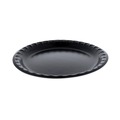 Plates | Pactiv Corp. 0TKB0010000Y 10.25 in. Diameter Placesetter Deluxe Laminated Foam Plate Dinnerware - Black (540/Carton) image number 0