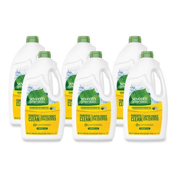 Seventh Generation SEV 22171 42 oz. Bottle Natural Automatic Dishwasher Gel - Lemon (6/Carton)