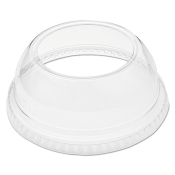 Dart DLW662 1.9 in. Diameter Hole Open-Top Dome Lid Fits 9 oz. To 22 oz. Plastic Cups - Clear (1000/Carton)