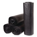 Low-Density Trash Bags | Inteplast Group SL4046150K Institutional Low-Density Can Liners 45 gal 1.5 mil 40-in x 46-in Black Interleaved Roll 20 Bags/Roll 5 Rolls/Carton image number 1