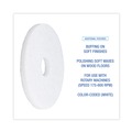 Floor Pads-Cleaning, Buffing & Polishing | Boardwalk BWK4014WHI 14 in. Diameter Polishing Floor Pads - White (5/Carton) image number 4